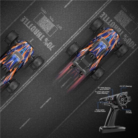 1:16 Scale Ready to Run Fast Remote Control Car,High Speed Jump RC Monster Truck - Picture 4 of 7